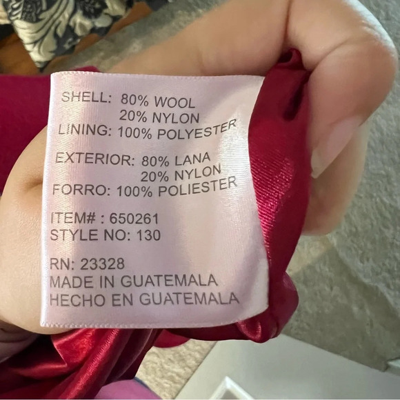 Kristen Blake Red Wool Blend Pea Coat - Picture 9 of 9